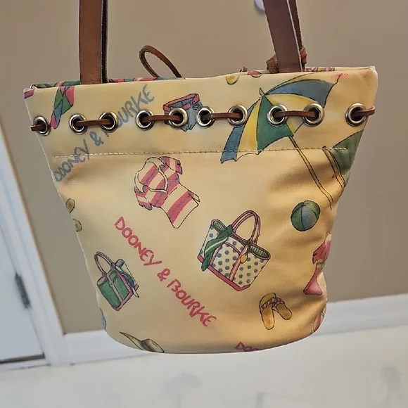 Dooney & Bourke Yellow Graphic Tote - Picture 4 of 11